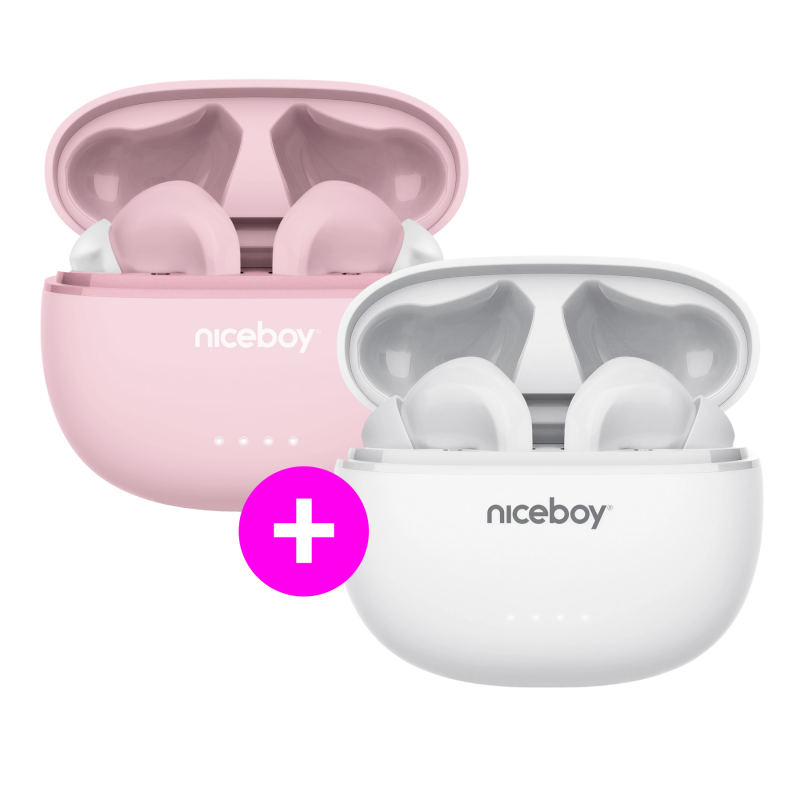 Akční set 2× HIVE Pins 3 ANC White + Sakura Pink